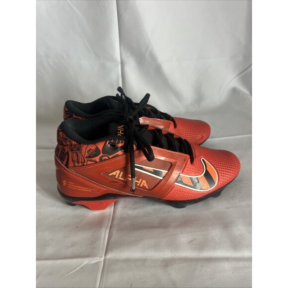 Nike Alpha Menace 4 Pro Picante Red Black Football Cleats | FQ3984-600 Mens Sz 8 - Picture 5 of 14